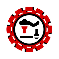 Vector icon, logo, illustration with car parts. Auto parts. Car service. Auto parts store.