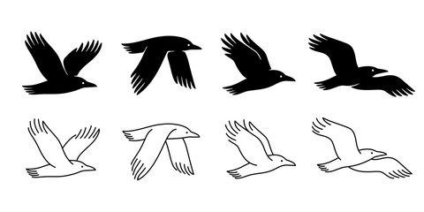 Cartoon rawen. Cute bird illustration. Childish print for nursery, kids apparel, poster, postcard, pattern.