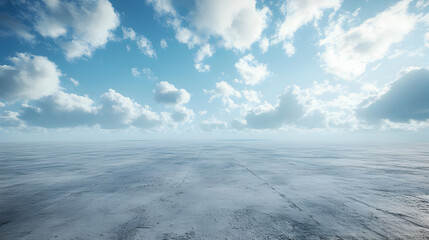 Obraz premium Blue Sky and White Clouds Background Illustration