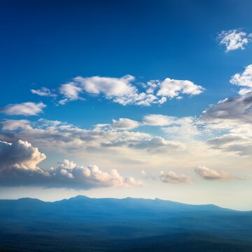beautiful blue sky with cloudy in mornig light