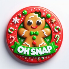 gingerbread man wreath vector greeting card, gingerbread man Wreath, Christmas Wreath, cut-out, png, clipping path, merry christmas wreath design, oh snap wreath