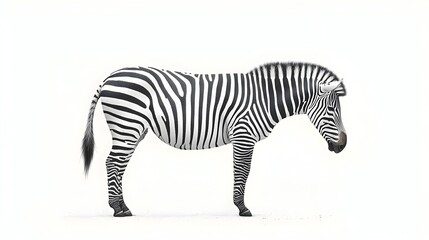 Fototapeta premium Striking monochrome image of a mesh line zebra with its distinctive black and white stripes symbolizing the animal s unique pattern wild elegance and natural grace