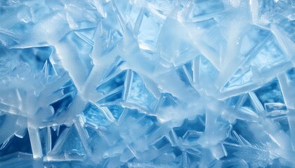 ice background with a crystalline texture in shades of blue and white the surface is covered in intricate frost patterns creating a cold and wintry atmosphere light reflections give it a sparkling