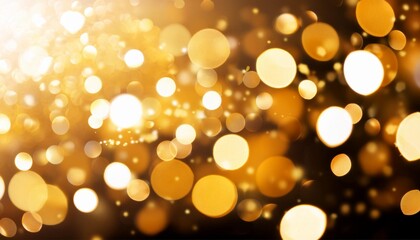 abstract golden shining bokeh isolated on transparent background