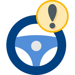 Sterring Wheel Alert Icon © Iconise