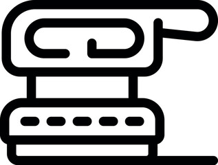 Icon of an electric sander using for smoothing surfaces by abrasion with sandpaper