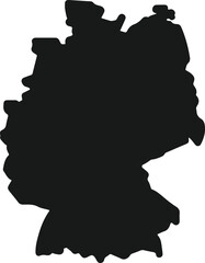 ermany map silhouette design vector art illustration isolated on transparent background