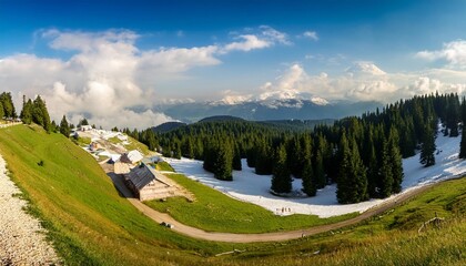 panorama of olympic mountain jahorina in bosnia and herzegovina