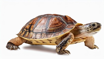 Fototapeta premium isolated turtle on a transparent background generative ai