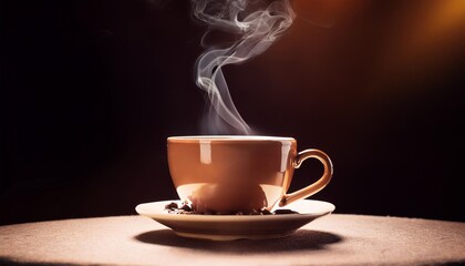 cup of coffee with smoke