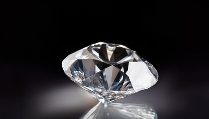brilliant diamond on black background