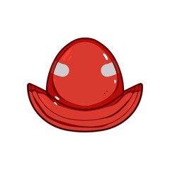 shield firefighter helmet cartoon. visor headgear, emergency flame, heat impact shield firefighter helmet sign. isolated symbol vector illustration