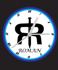 Fototapeta premium logo wall clock design 