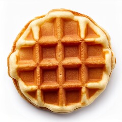 waffle breakfast isolated in white
