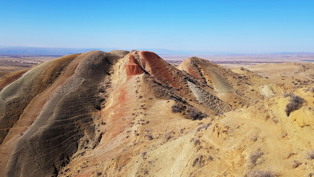 Colored desert in Georgia, colorful Garedja desert 