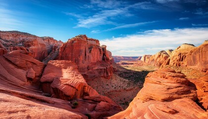 colorful red rocks of a gorge in arizona
