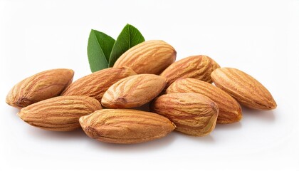 almonds isolated on white background