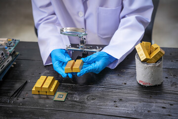 Gold extraction experts to separate precious metals from e-waste, separating precious metals from...