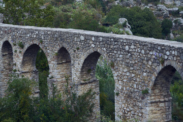 an old stone viaduct bridge