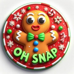 gingerbread man wreath vector greeting card, gingerbread man Wreath, Christmas Wreath, cut-out, png, clipping path, merry christmas wreath design, oh snap wreath