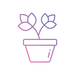 Potted Plant vector icons stock illustration