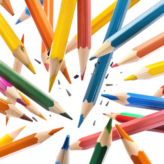 pencils isolated on white background