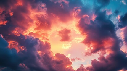 the beauty of thick colored clouds