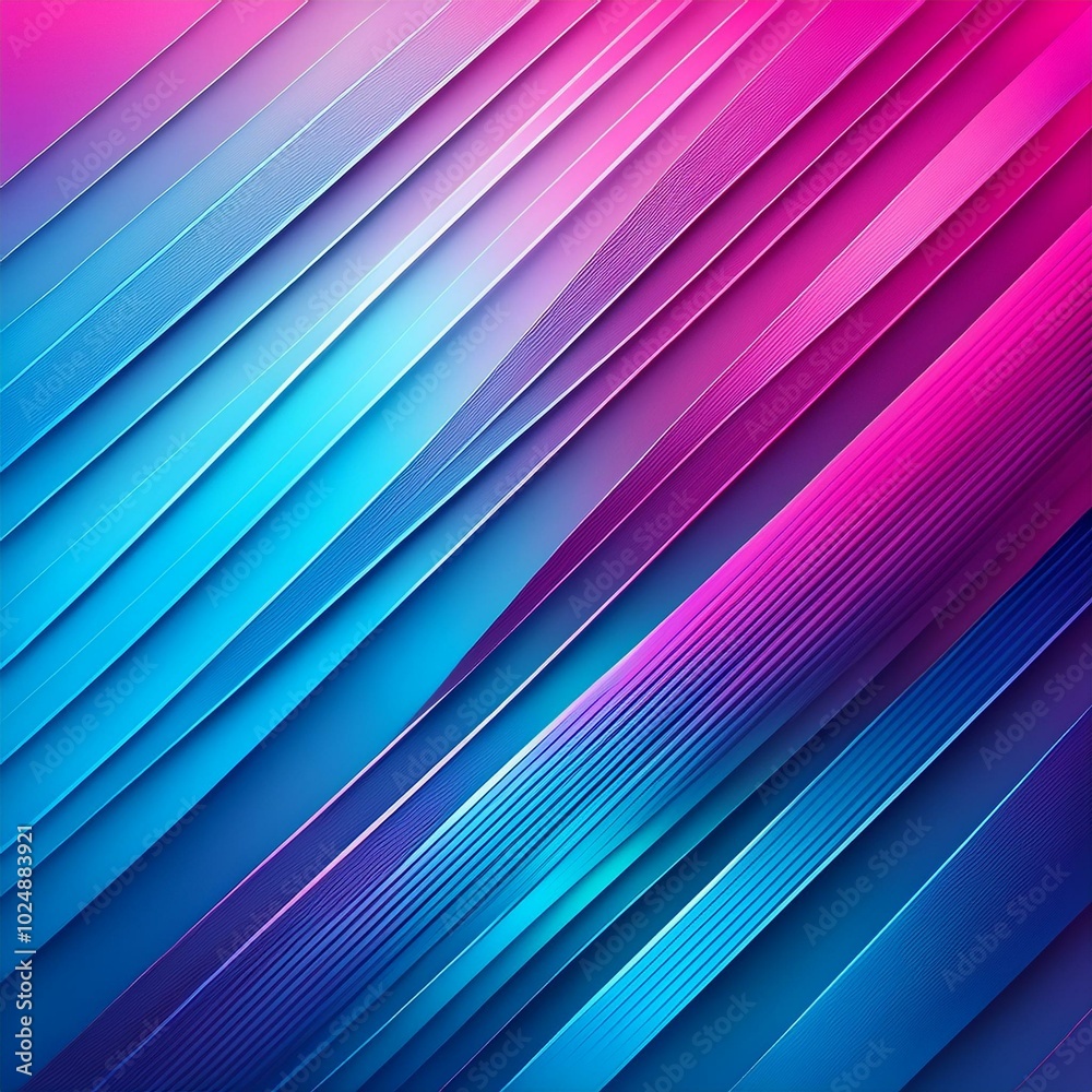 Wall mural dynamic and sleek diagonal lines in blue and pink a vivid gradient background for modern design