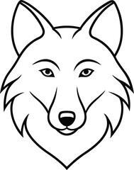 Wolf Head Silhouette Vector and Bold Animal Illustration Design