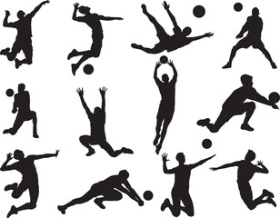 Male Volleyball Player, Sport Boy Silhouette, Volleyball Cut Files
