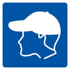 Wear Cap Symbol Sign, Vector Illustration, Isolate On White Background Label .EPS10