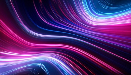 fast moving neon light trails in pink purple and blue hues curving and twisting over a dark surface dynamic and vibrant abstract background suggesting speed and modernity