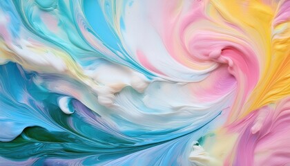 Vibrant Abstract Swirls of Pastel Colors, Perfect for Inspirational Designs, Dreamy Concepts, or Creative Marketing Visuals