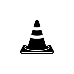  Black Traffic Cone Vector Minimalist for Safety and Construction Use