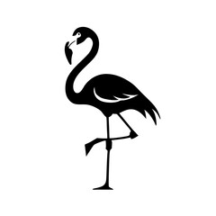 Fototapeta premium Elegant Flamingo Silhouette Vector Art for Design Projects and Decor