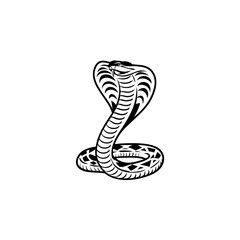 Fototapeta premium Elegant Tribal Cobra Illustration Vector Design for Tattoos and Logos