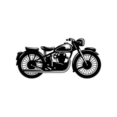 Fototapeta premium Classic Motorcycle Silhouette Detailed Vector Illustration for Design Projects