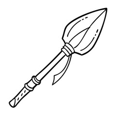 Obraz premium Tribal Spear Vector Illustration for Historical and Cultural Design Projects