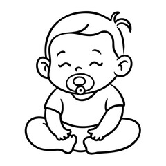  Adorable Baby Pacifier Vector Illustration for Nursery Decor and Baby Products