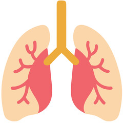 Fototapeta premium Medical Lungs Anatomy Vector Illustration for Health and Education