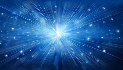 decorative blue background with starburst design