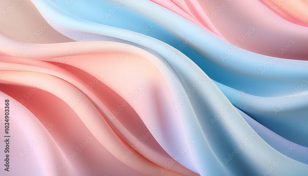 Wall mural tranquil abstract background with soft pastel colors blending in a smooth flowing design ideal for c