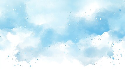 Blue Watercolor Sky Background