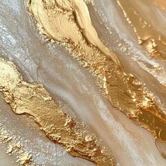 Fototapeta premium Gold and Silver Metallic Abstract