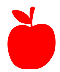 Apple clip art design on plain white transparent isolated background for card, shirt, hoodie, sweatshirt, apparel, card, tag, mug, icon, poster or badge