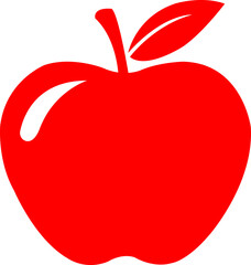 Apple clip art design on plain white transparent isolated background for card, shirt, hoodie, sweatshirt, apparel, card, tag, mug, icon, poster or badge