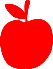 Apple clip art design on plain white transparent isolated background for card, shirt, hoodie, sweatshirt, apparel, card, tag, mug, icon, poster or badge