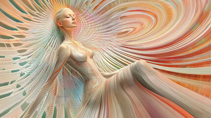 Obraz premium The photorealistic image features a beautiful and colorful scene with intricate details in vibrant colors.