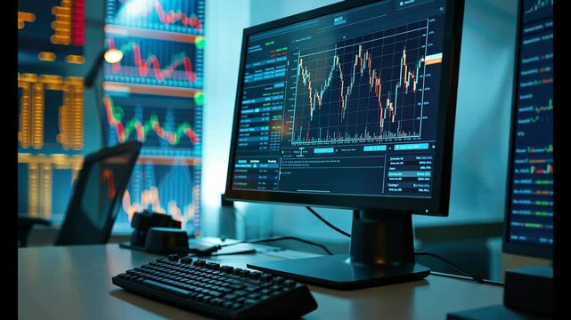 close-up of a computer screen displaying a graph depicting the correlation between innovation and increased capital/profit generation