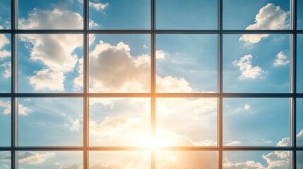 Fototapeta premium Serenity painted across the canvas of the sky, where wispy clouds dance in hues of white and gray